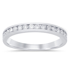 SPECIAL! .33ct G SI 14K White Gold Diamond Wedding Band Size 6.5