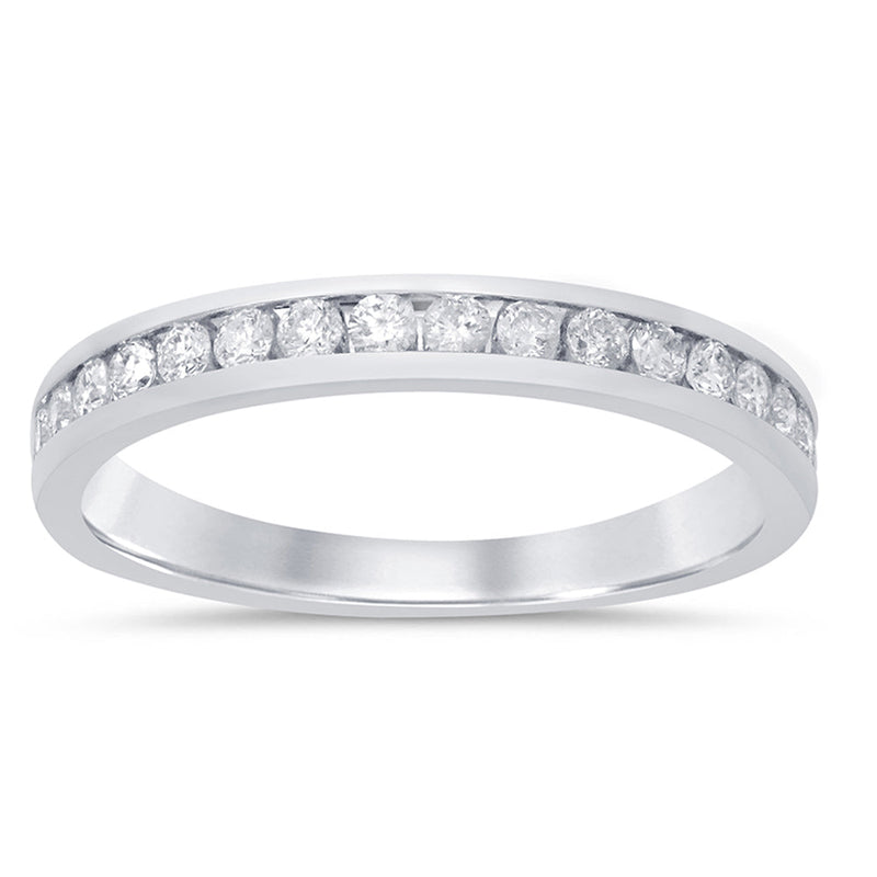 SPECIAL! .33ct G SI 14K White Gold Diamond Wedding Band Size 6.5