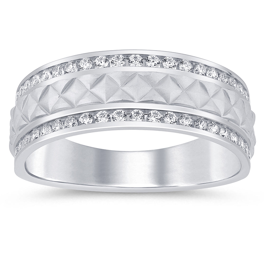 SPECIAL! .52ct G SI 14K White Gold Diamond Men's Band Size 10