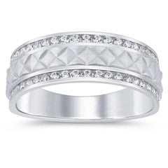 SPECIAL! .52ct G SI 14K White Gold Diamond Men's Band Size 10