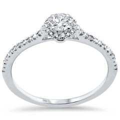 SPECIAL! .39ct G SI 14K White Gold Diamond Round Shape Engagement Ring Size 6.5