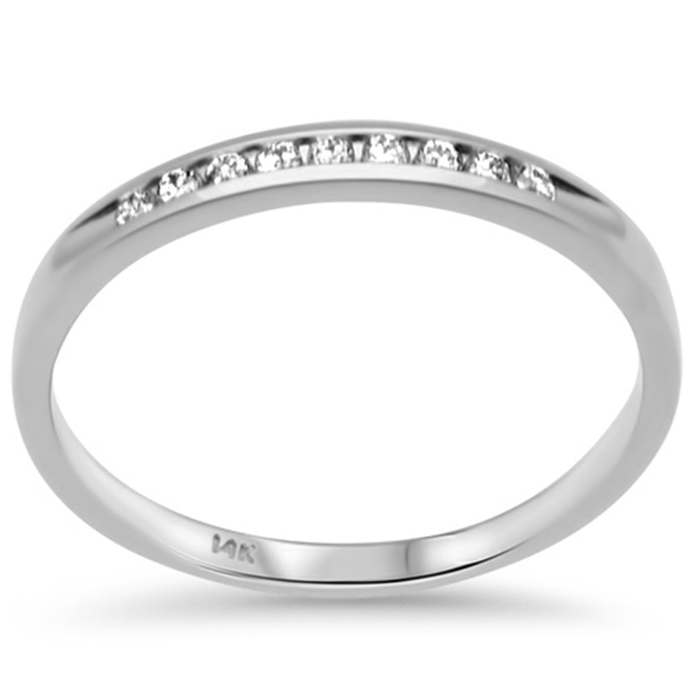 SPECIAL! .27ct G SI 14 White Gold Diamond Wedding Band Size 6.5