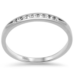 SPECIAL! .27ct G SI 14 White Gold Diamond Wedding Band Size 6.5