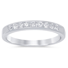 SPECIAL! .27ct G SI 14 White Gold Diamond Wedding Band Size 6.5