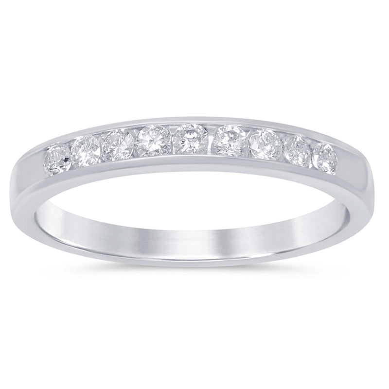 SPECIAL! .27ct G SI 14 White Gold Diamond Wedding Band Size 6.5