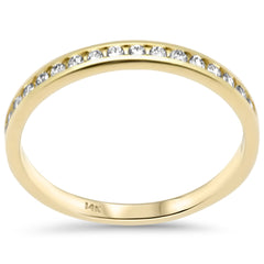 .21ct G SI 14K Yellow Gold Diamond Wedding Band Size 6.5