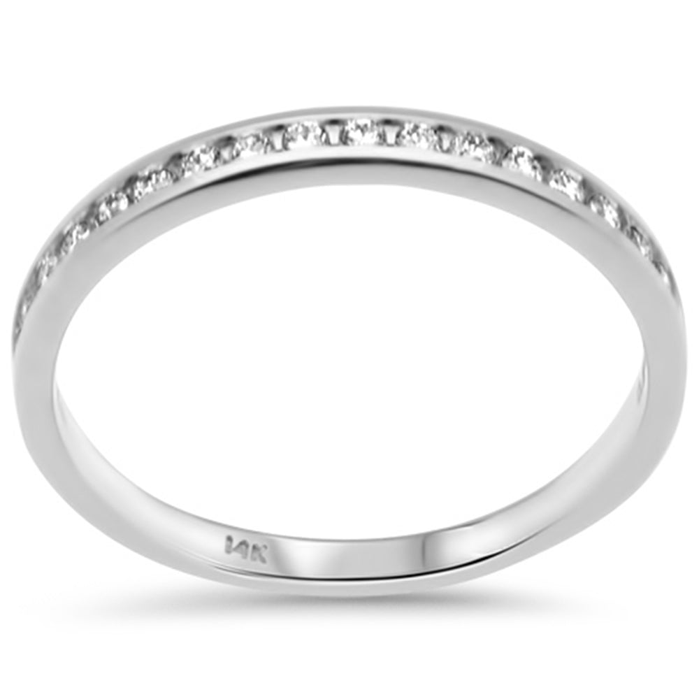 .11ct G SI 14K White Gold Diamond Wedding Band Size 6.5