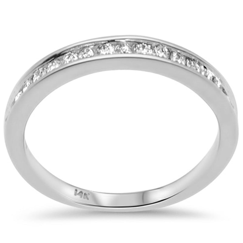 SPECIAL!.27ct G SI 14K White Gold Diamond Wedding Band Size 6.5