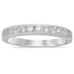 SPECIAL! .34ct G SI 14K White Gold Diamond Wedding Band Size 6.5