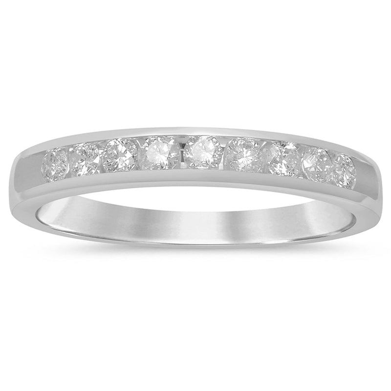 SPECIAL! .34ct G SI 14K White Gold Diamond Wedding Band Size 6.5
