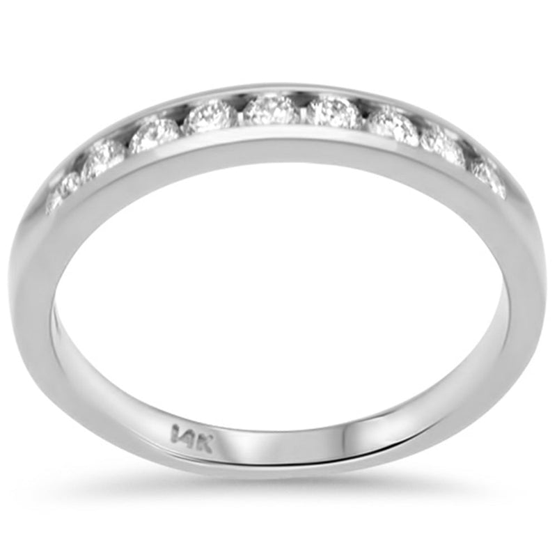 SPECIAL! .34ct G SI 14K White Gold Diamond Wedding Band Size 6.5
