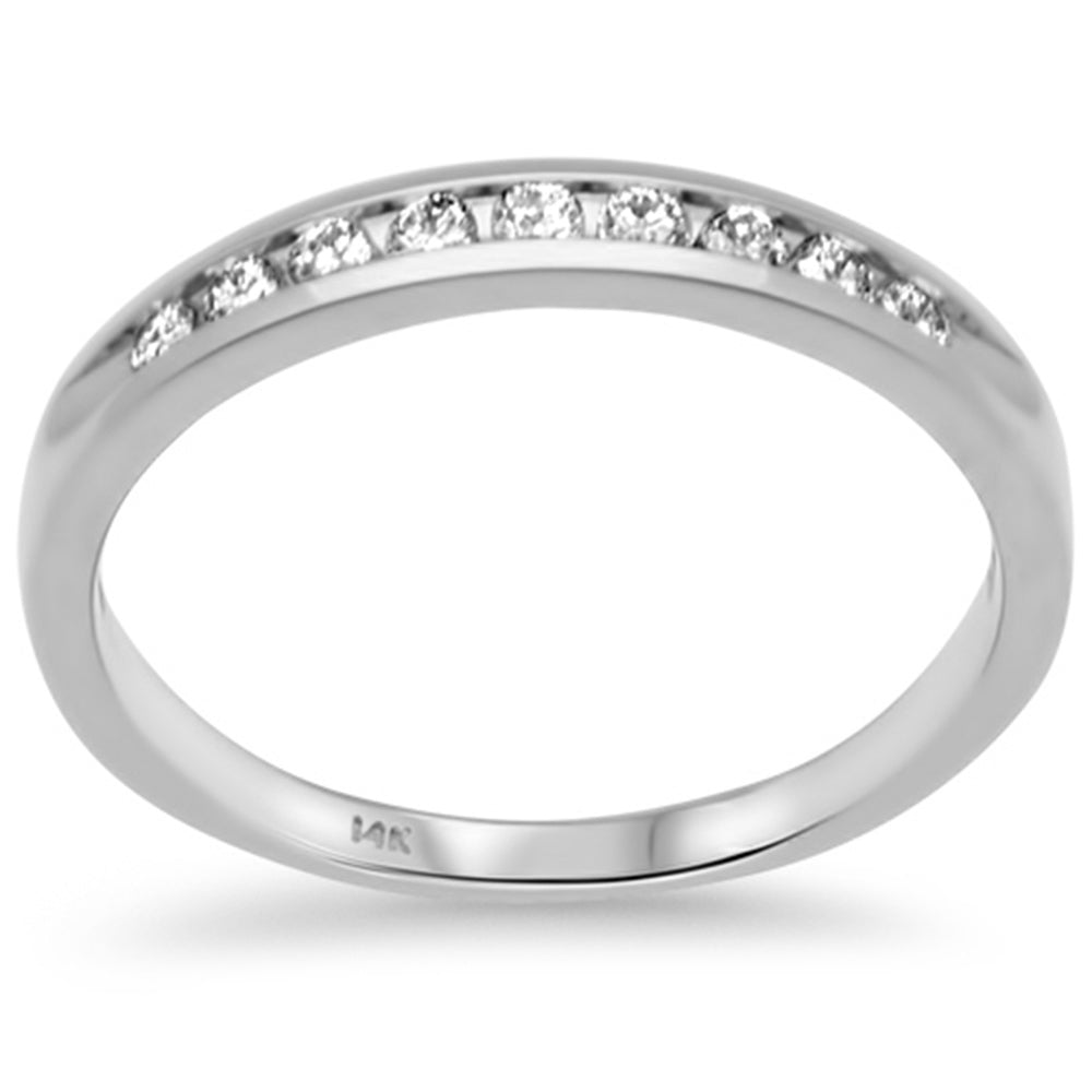 SPECIAL! .21ct G SI 14K White Gold Diamond Wedding Band Size 6.5