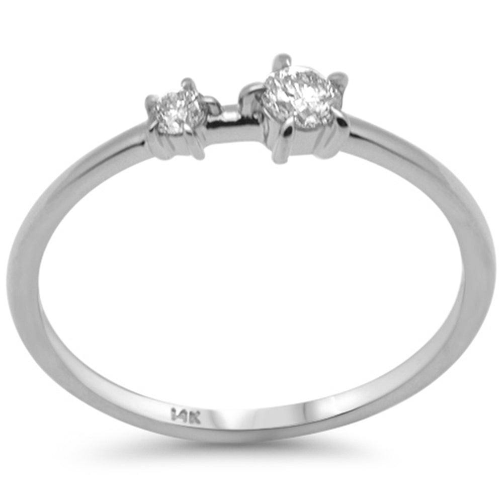 SPECIAL! .22ct G SI 14K White Gold Diamond 2-Stone Ring Size 6.5