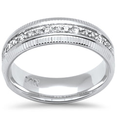 SPECIAL!.50ct G SI 14K White Gold Diamond Men's Band Ring Size 10