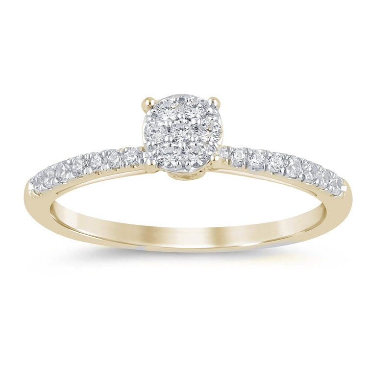 SPECIAL! .36ct G SI 14K Yellow Gold Round Diamond Engagement Ring Size 6.5