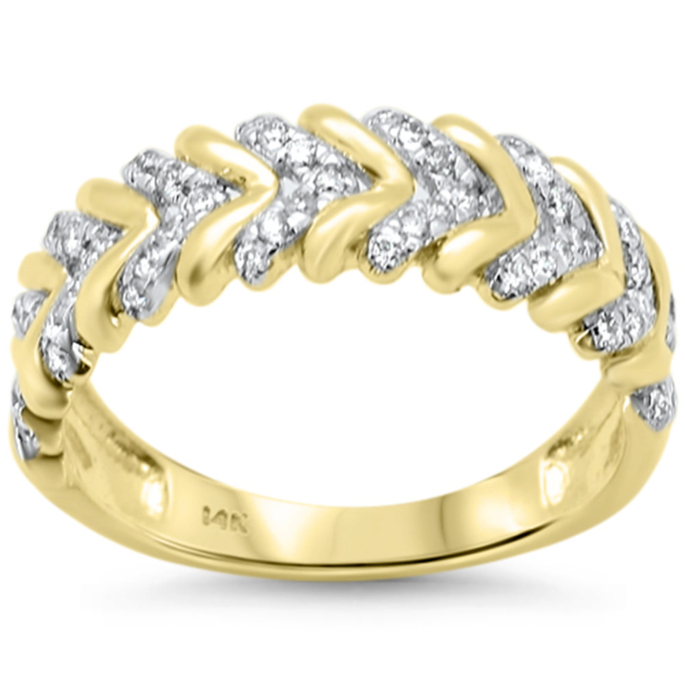 SPECIAL! .29ct G SI 14K Yellow Gold Ladies Unique Diamond Band Ring Size 6.5