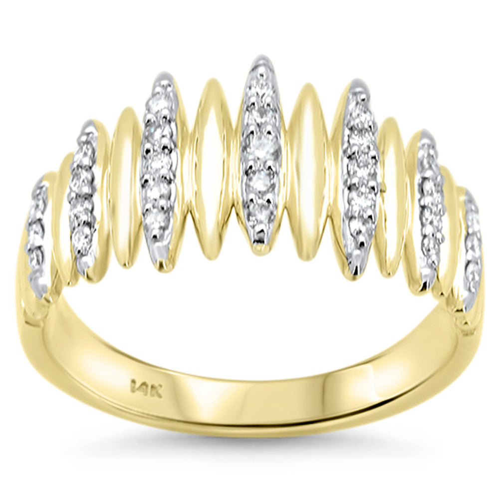 SPECIAL! .24ct G SI 14K Yellow Gold Diamond Dome Ring Size 6.5
