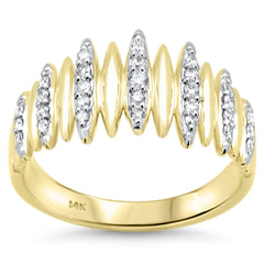 SPECIAL! .24ct G SI 14K Yellow Gold Diamond Dome Ring Size 6.5