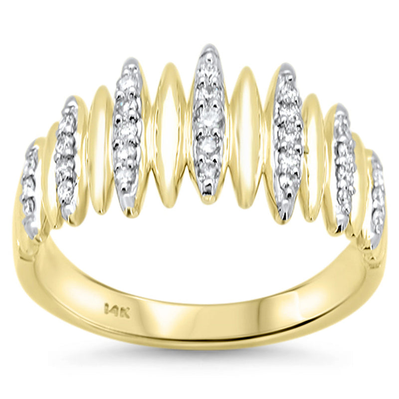 SPECIAL! .24ct G SI 14K Yellow Gold Diamond Dome Ring Size 6.5