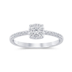 SPECIAL! .27ct G SI 14K White Gold Round Diamond Solitaire Style Ring Size 6.5