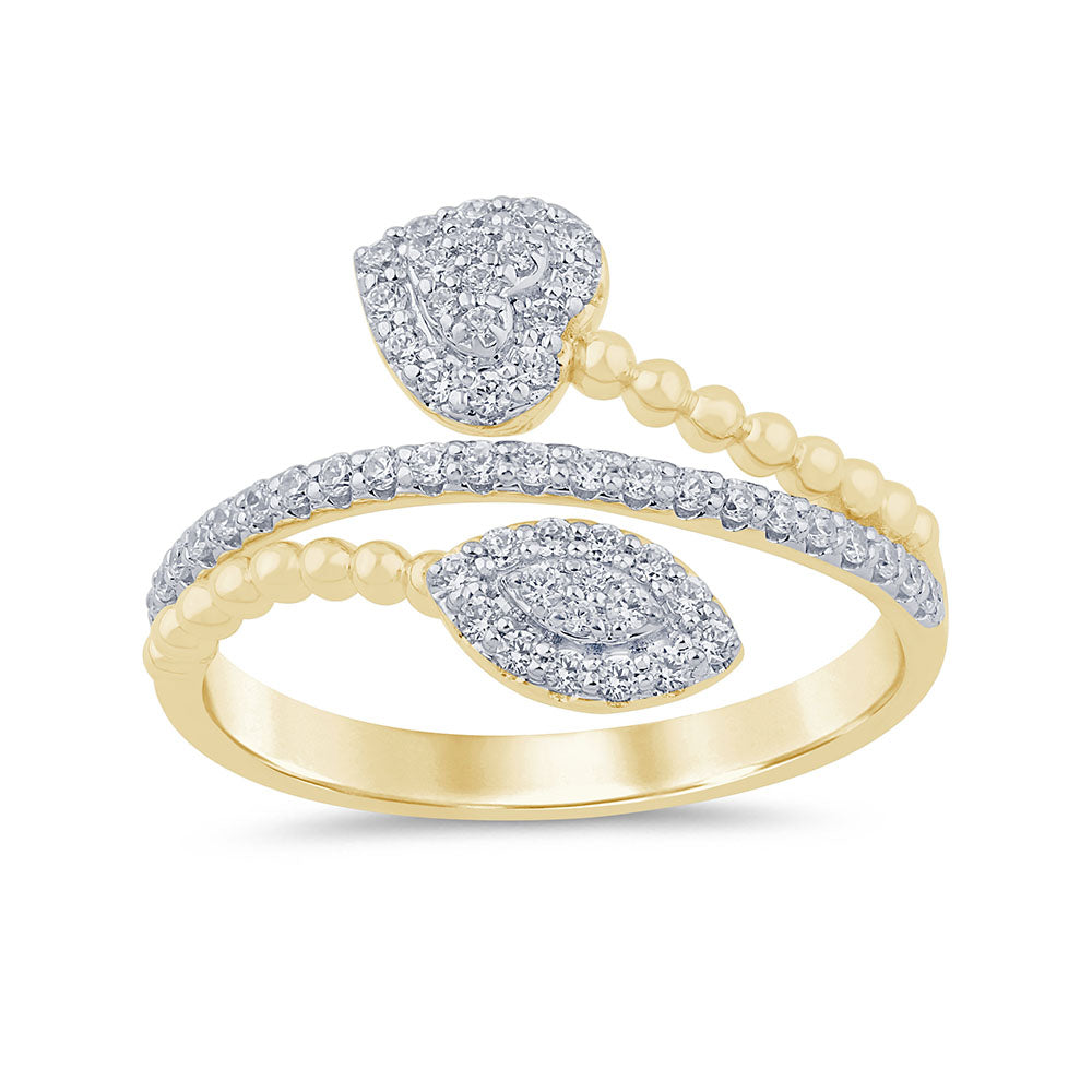 SPECIAL! .27ct G SI 14K Yellow Gold Diamond Wrap Around Ring Size 6.5