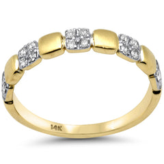 SPECIAL! .22ct G SI 14K Yellow Gold Round Diamond Band Ring Size 6.5