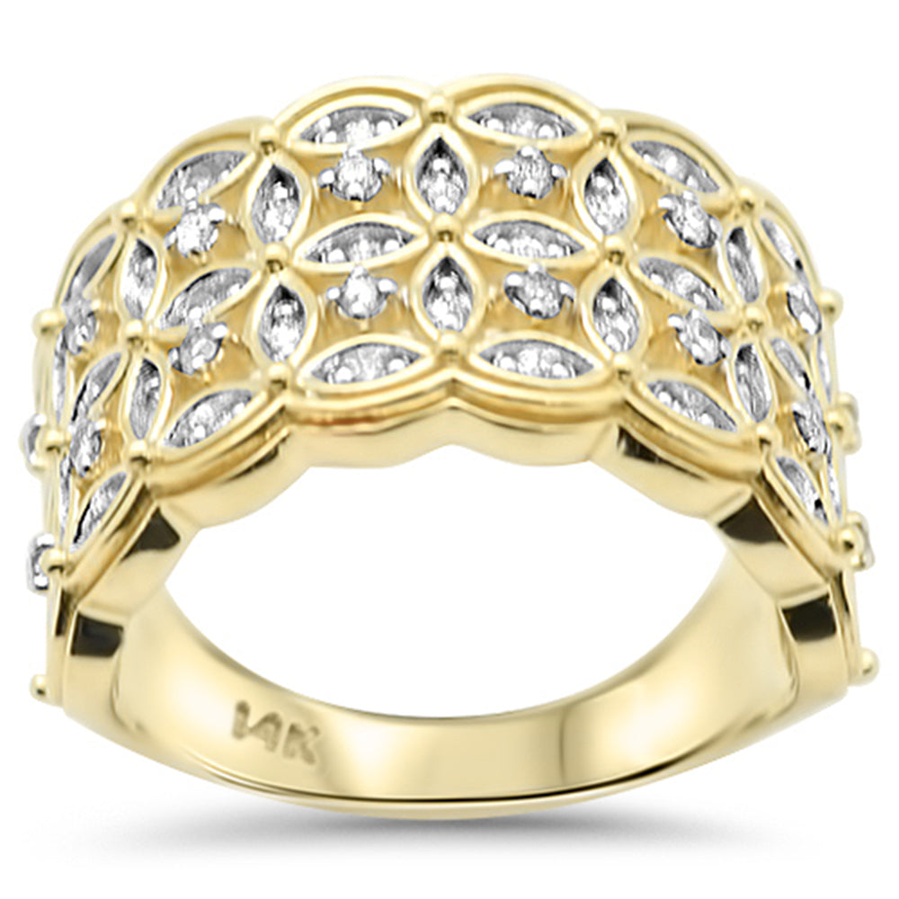 SPECIAL! .35ct G SI 14K Yellow Gold Round Diamond Dome Band Ring Size 6.5