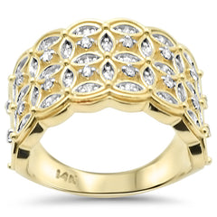 SPECIAL! .35ct G SI 14K Yellow Gold Round Diamond Dome Band Ring Size 6.5