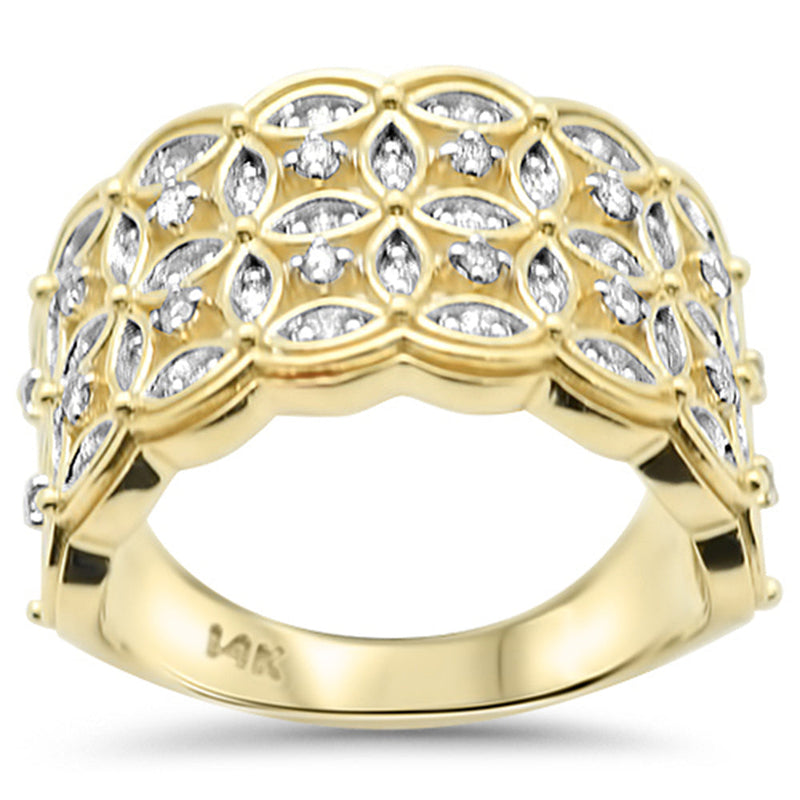SPECIAL! .35ct G SI 14K Yellow Gold Round Diamond Dome Band Ring Size 6.5