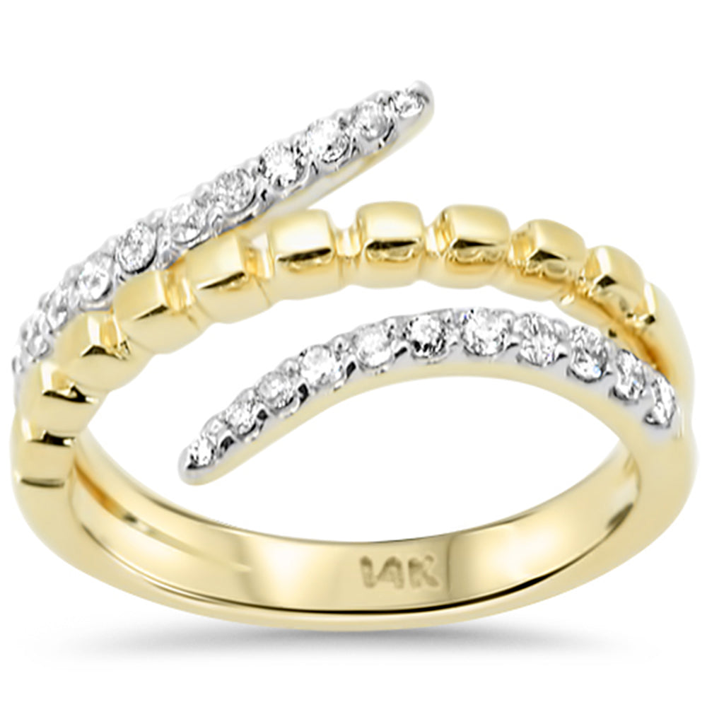 SPECIAL! .34ct G SI 14K Yellow Gold Diamond Wrap Around Ring Size 6.5