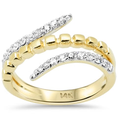 SPECIAL! .34ct G SI 14K Yellow Gold Diamond Wrap Around Ring Size 6.5