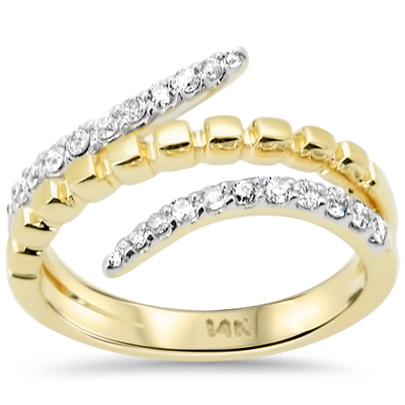 SPECIAL! .34ct G SI 14K Yellow Gold Diamond Wrap Around Ring Size 6.5