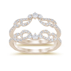 SPECIAL! .55ct G SI 14K Yellow Gold Diamond Double Shank Ring Guard Size 6.5