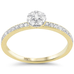 SPECIAL! .26ct G SI 14K Yellow Gold Round Diamond Engagement Ring Size 6.5