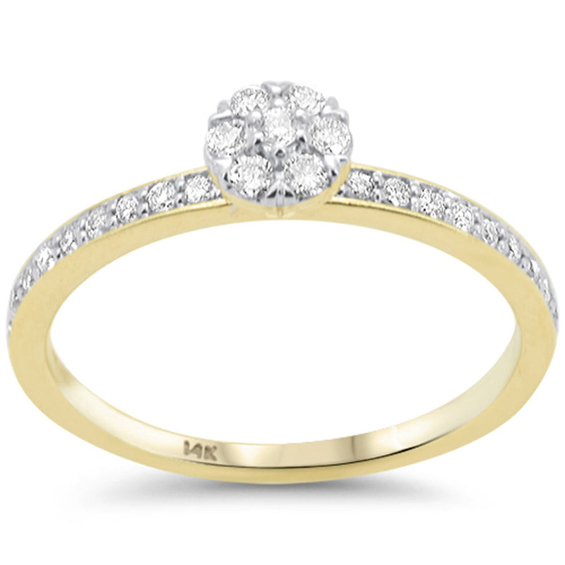 SPECIAL! .26ct G SI 14K Yellow Gold Round Diamond Engagement Ring Size 6.5
