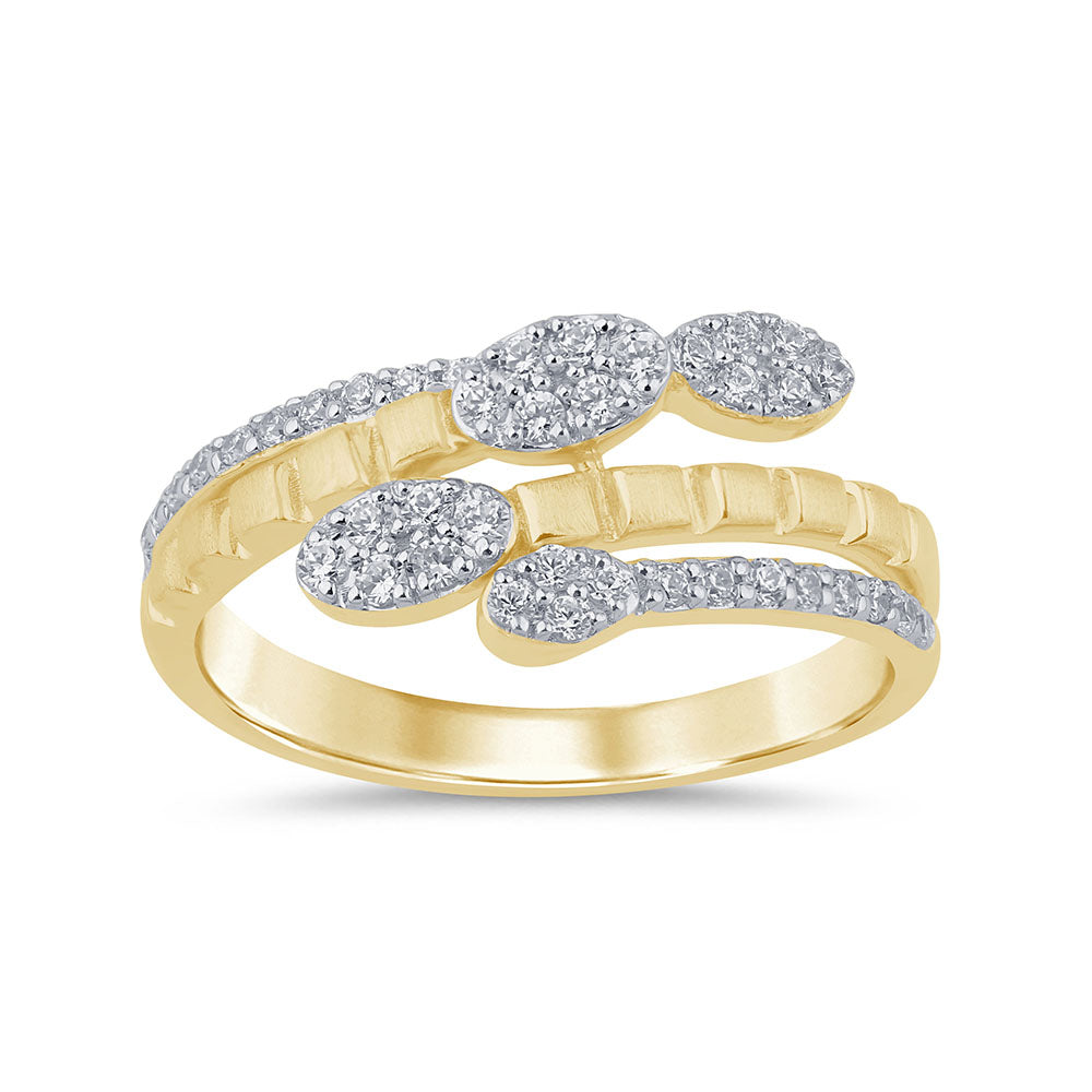 SPECIAL! .35ct G SI 14K Yellow Gold Diamond Wrap Around Ring Size 6.5