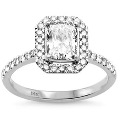 SPECIAL! 1.44ct G SI 14K White Gold Radiant Diamond Engagement Ring
