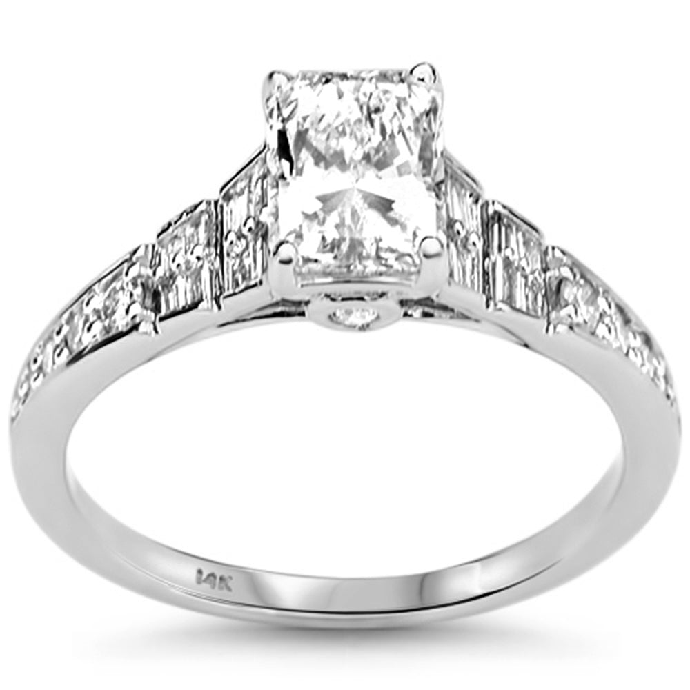 SPECIAL! 1.30ct G SI 14K White Gold Radiant Cut Diamond Engagement Ring