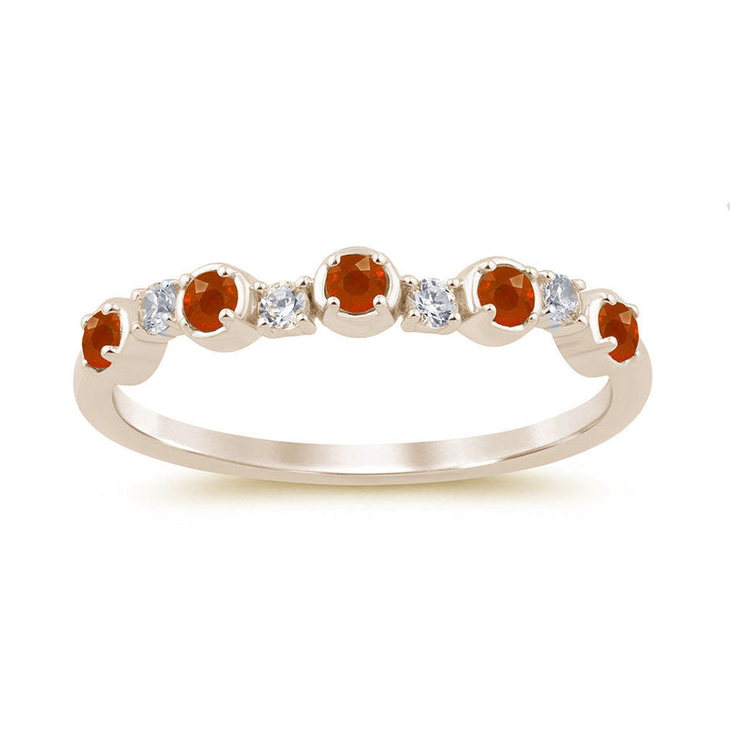 .32ct G SI 14K Yellow Gold Diamond & Ruby Gemstone Ring Band  Size 6.5