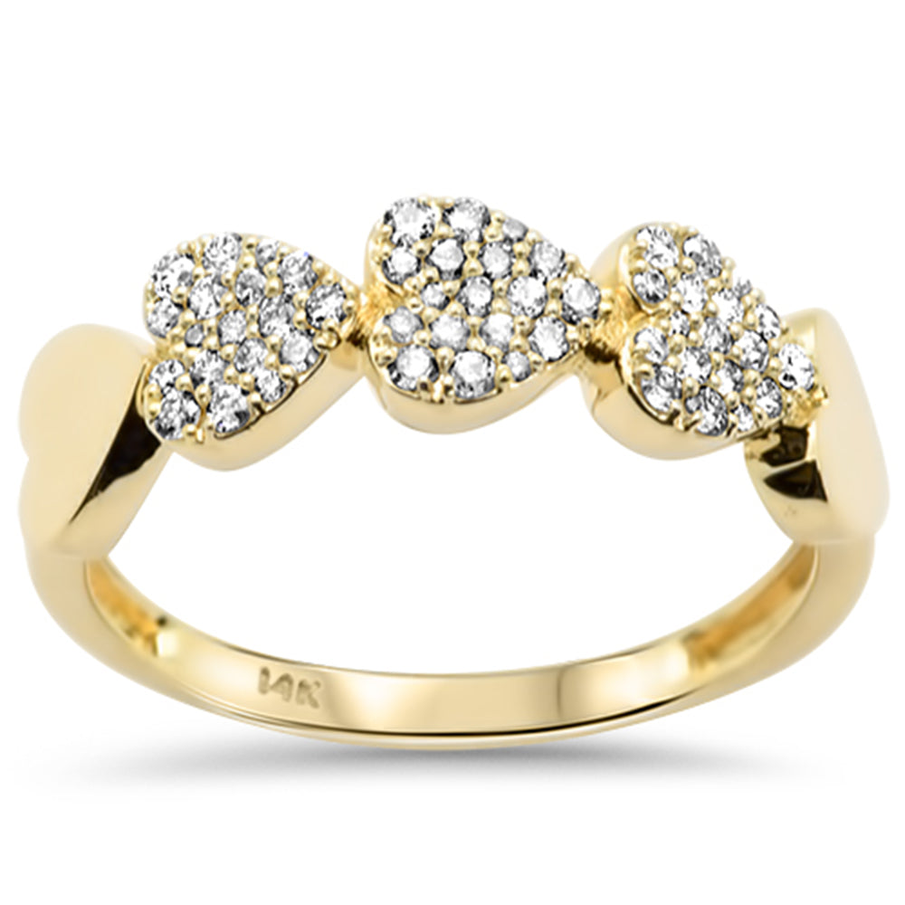 SPECIAL! .28ct G SI 14K Yellow Gold Diamond Heart Shape Ring Band Size 6.5