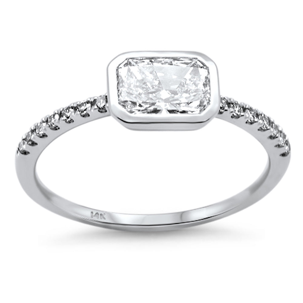 SPECIAL! 1.01ct White Gold Radiant Cut Diamond Engagement Ring