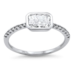SPECIAL! 1.01ct White Gold Radiant Cut Diamond Engagement Ring