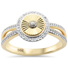 SPECIAL!.10ct G SI 14K Yellow Gold Round Diamond Band Ring Size 6.5