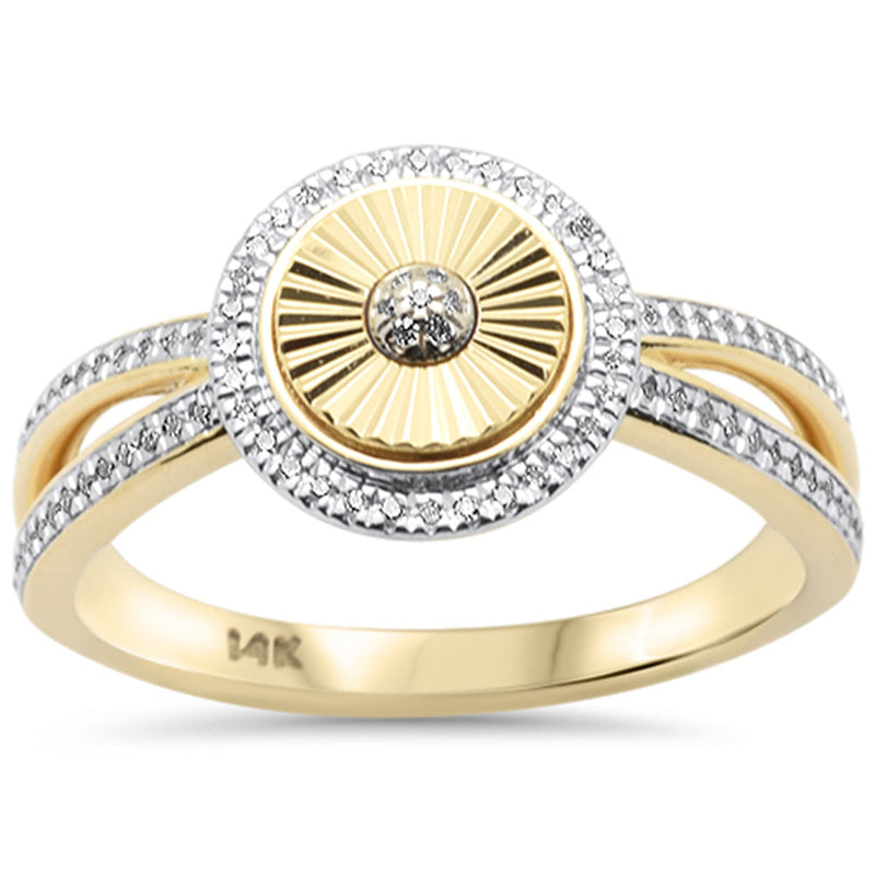 SPECIAL!.10ct G SI 14K Yellow Gold Round Diamond Band Ring Size 6.5