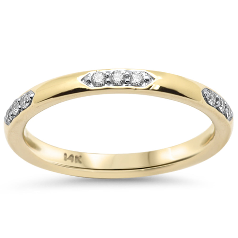 SPECIAL! .12ct G SI 14K Yellow Gold Round Diamond Band Ring Size 6.5