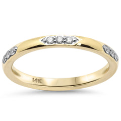 SPECIAL! .12ct G SI 14K Yellow Gold Round Diamond Band Ring Size 6.5