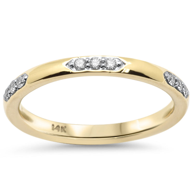 SPECIAL! .12ct G SI 14K Yellow Gold Round Diamond Band Ring Size 6.5