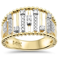 SPECIAL!.27ct G SI 14K Yellow Gold Round Diamond Band Ring Size 6.5