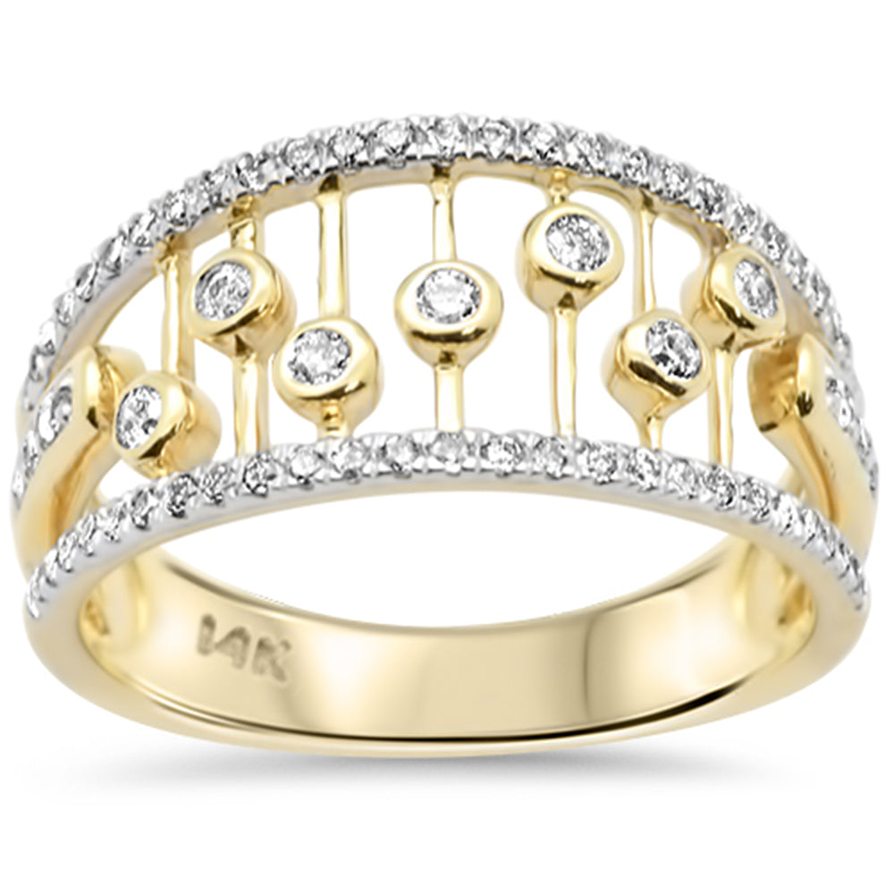 SPECIAL!.38ct G SI 14K Yellow Gold Round Diamond Band Ring Size 6.5