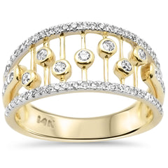 SPECIAL!.38ct G SI 14K Yellow Gold Round Diamond Band Ring Size 6.5